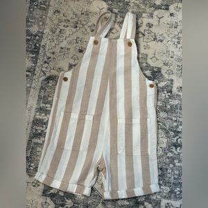 Little Co by Lauren Conrad linen striped overalls